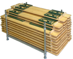 Conjunto de mesa y bancos plegables de madera maciza de abeto - Tipo Fiesta de la cerveza.